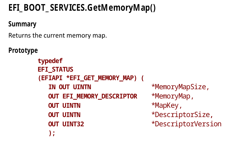 GetMemoryMap